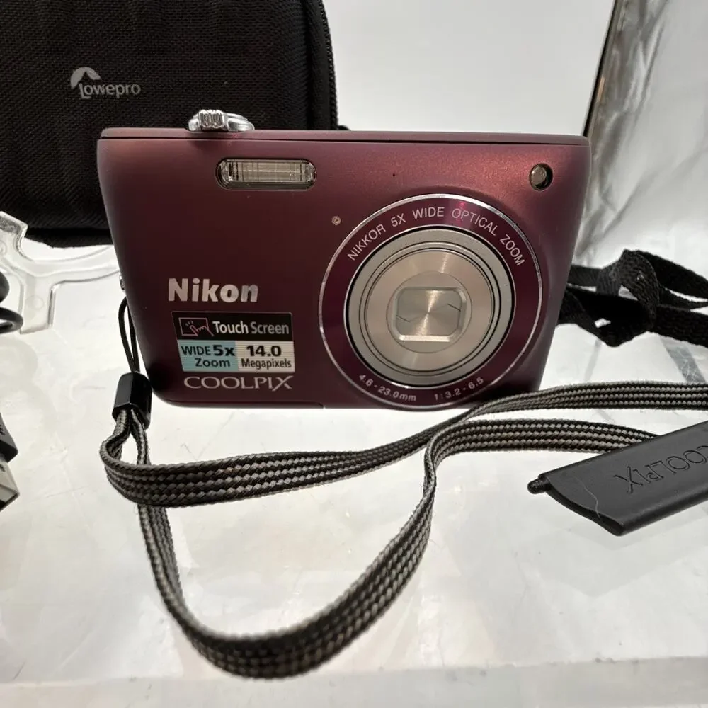 Nikon Coolpix S4100 Digital Camera Plum Purple Untested /4 Parts Lense Error-Vid